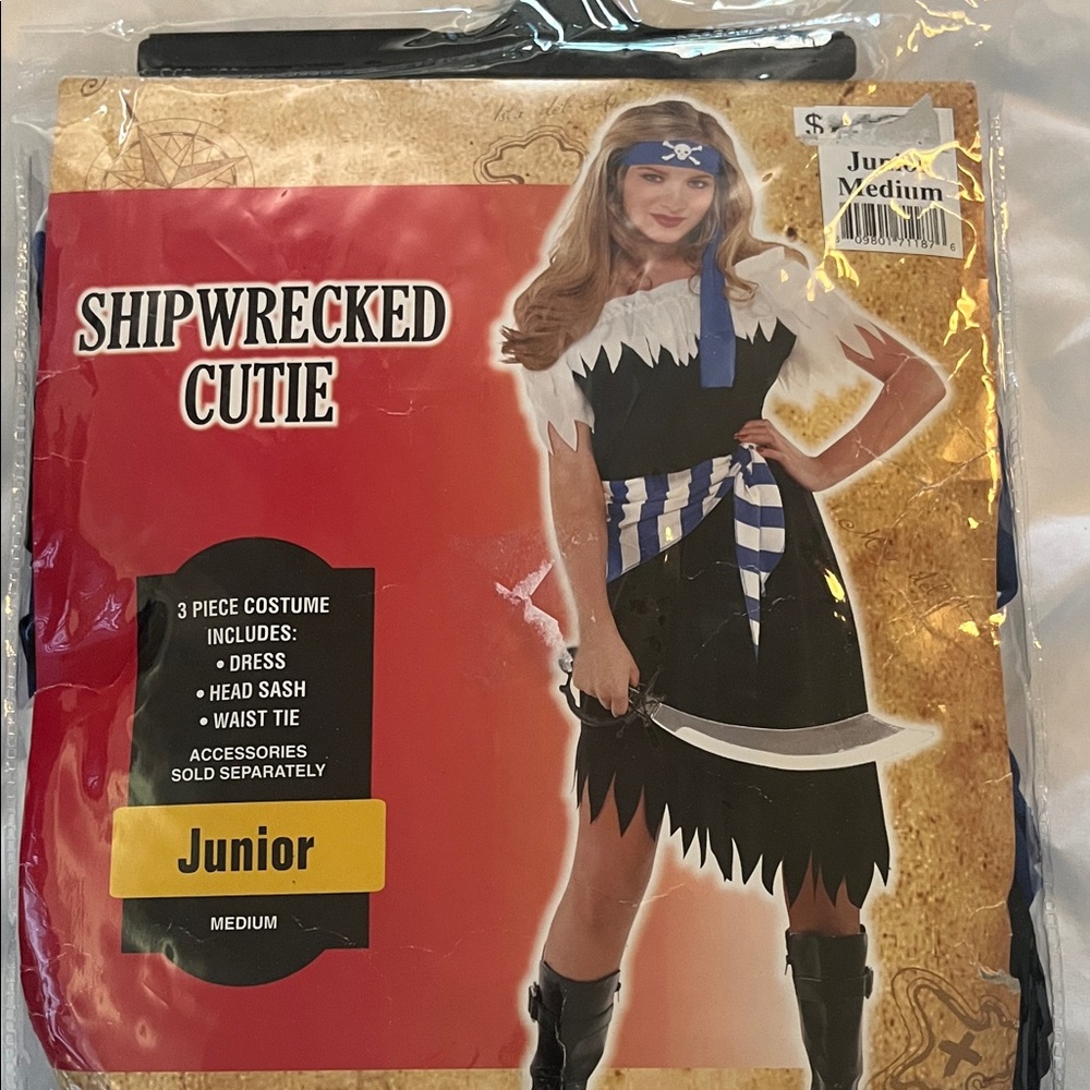 Junior Pirate Costume - Black and White